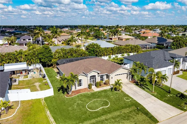 Aerial view of residential area