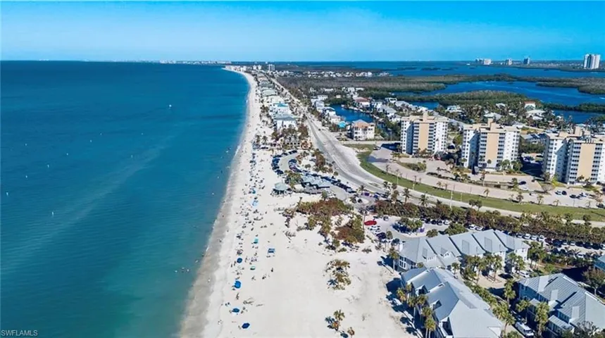 Drone / aerial view of expansive beach
