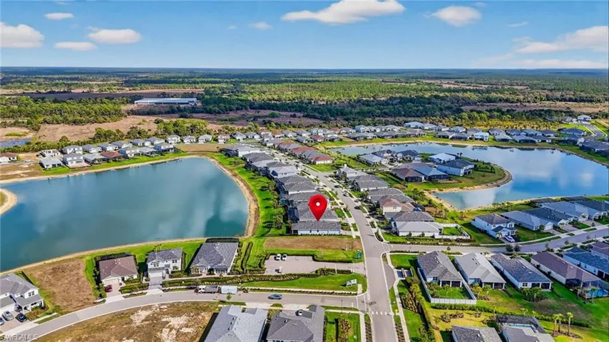 Aerial perspective of Northridge subdivision around the property