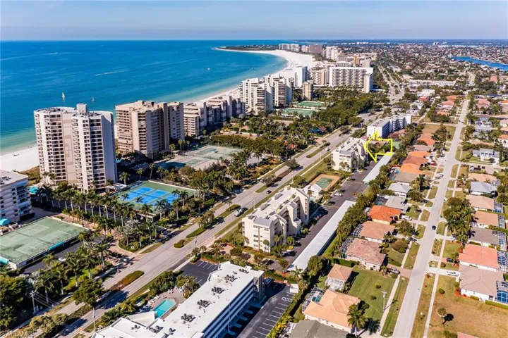 View of urban area with expansive coastline
