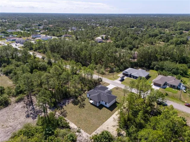 Bird's eye view with a forest view