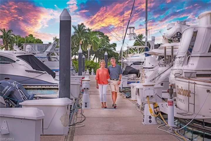The prestigious 186-slip wet marina offers exceptional boating opportunities with slips available for lease or purchase, ranging from 38’ to 100’. Featuring modern floating docks and effortless access to the Gulf of Mexico just 4.5 nautical miles away, this premier marina provides the perfect setting for the avid boater.