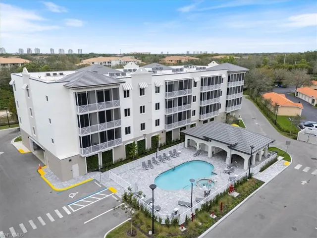 Birds eye view of property featuring a city view