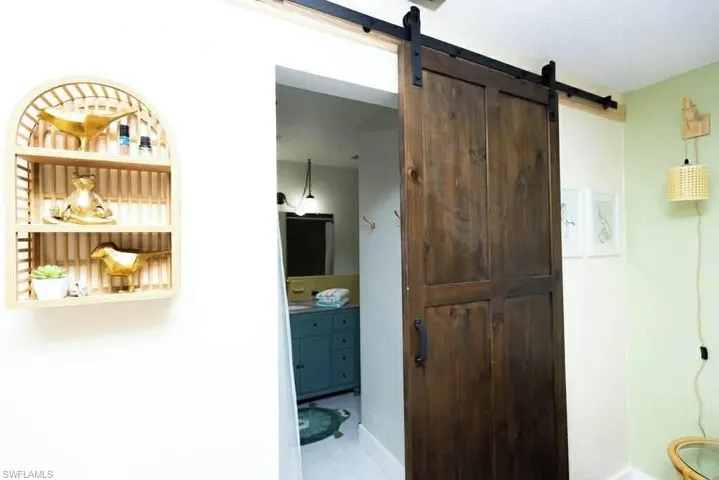Master bathroom door