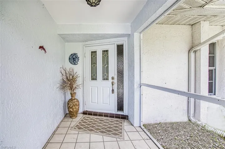 View of exterior entry