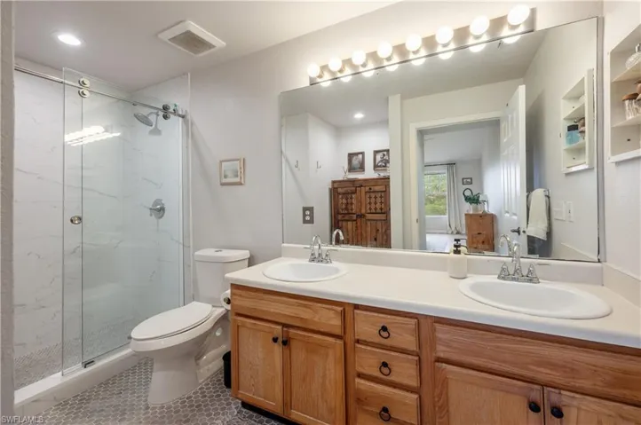 Master Bathroom with Porcelain Shower Surround
