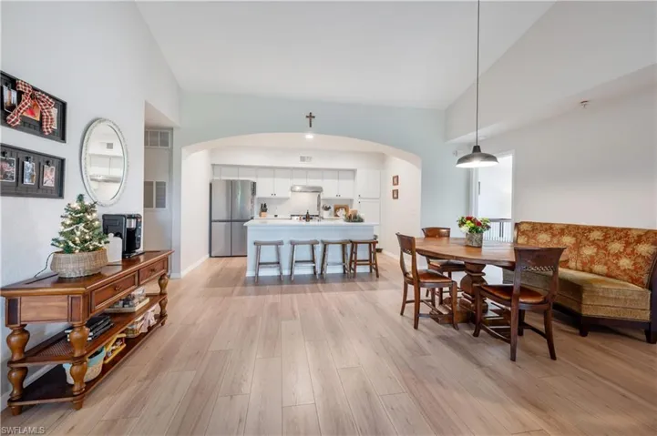 Vinyl Flooring, Vaulted Ceiling.