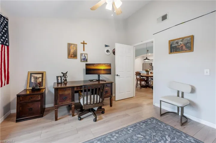 Vinyl Flooring, Vaulted Ceiling.