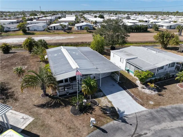 Aerial view of residential area