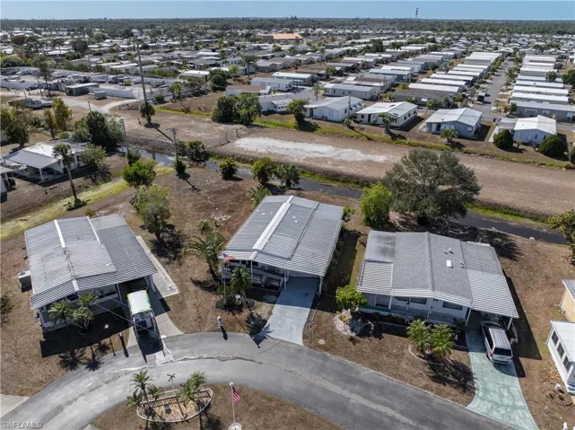 Aerial view of residential area