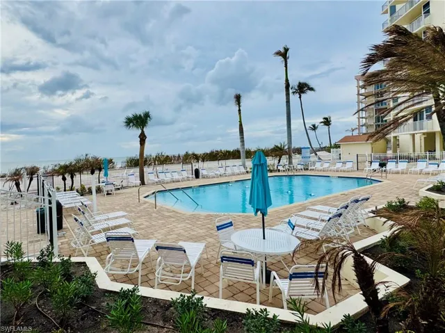 View of pool featuring a patio area