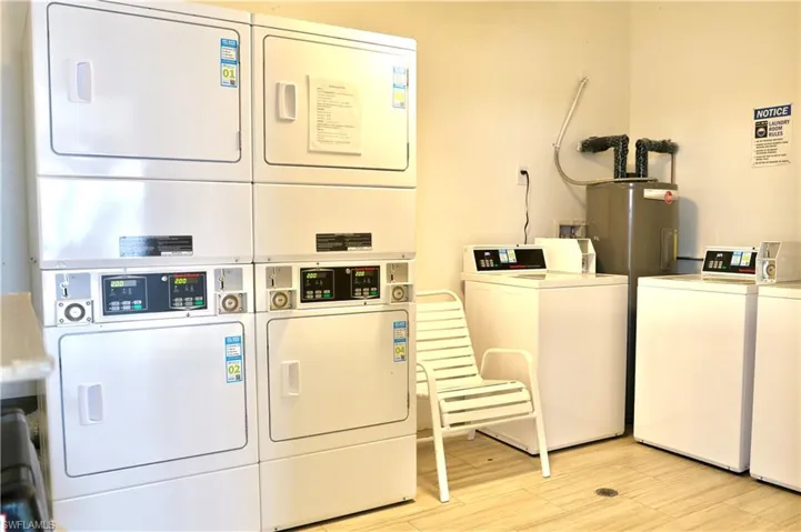 Washer and dryer in building