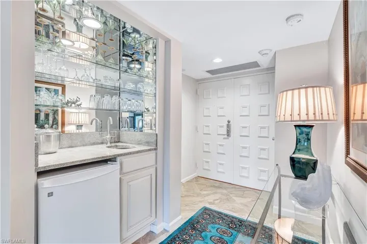 Indoor wet bar