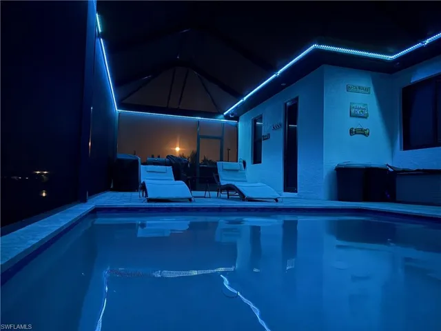 Lanai perimeter LED color changing lights (phone app)