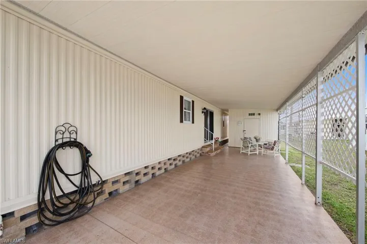 View of patio with entry steps