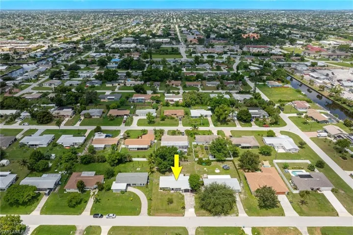 Birds eye view of property