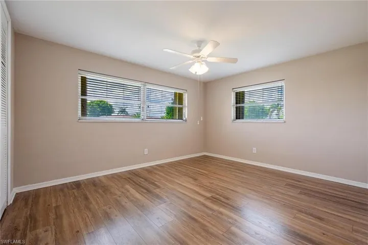Spare room with vinyl plank flooring