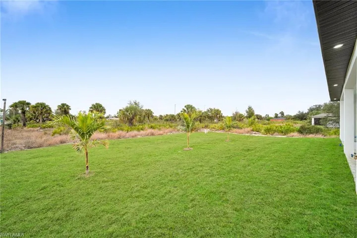 View of grassy yard