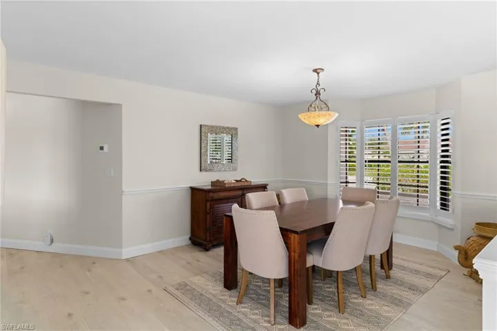 Dining room featuring light wood-style flooring