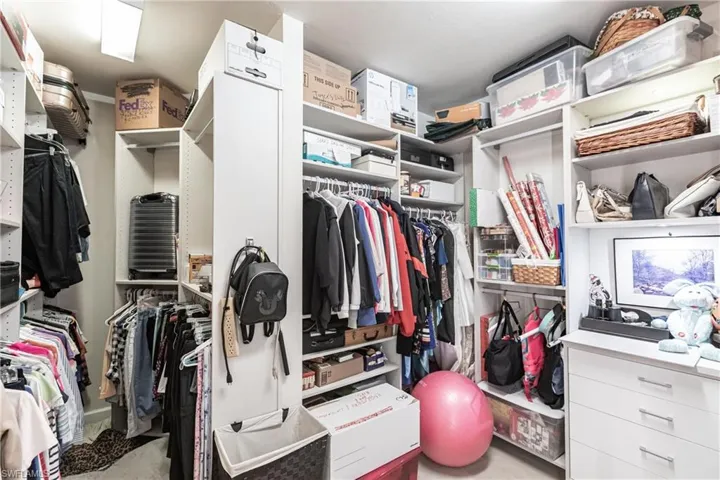 View of walk in closet