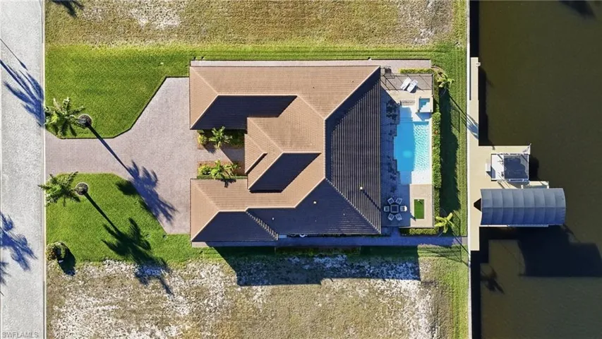 View from above of property