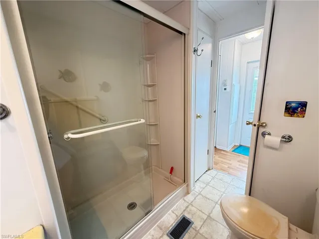 Bathroom featuring a stall shower