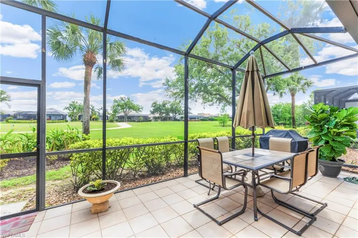 East Facing Screened in Lanai overlooking the Golf Course.