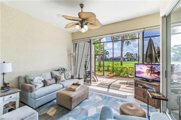 Florida Room located off of Living Room and Open to Screened in Lanai with Breathtaking Views.