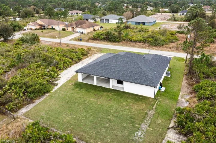 Aerial view of residential area