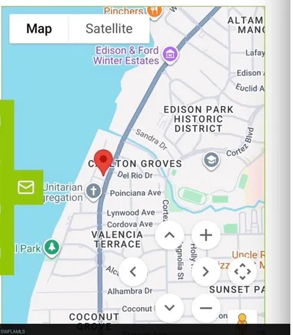 Interactive Map. Displaying the geographic location of the property and surrounding areas