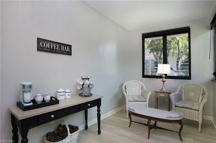 Flex/Multipurpose room with light luxury vinyl wood-style flooring