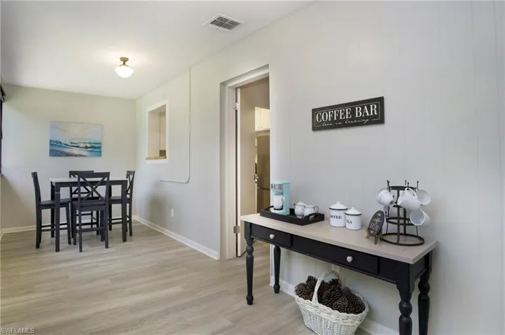 Flex/Multipurpose room with light luxury vinyl wood-style flooring