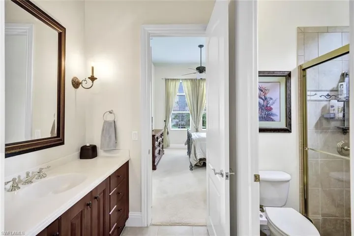 1st floor bathroom that connects to bedroom and office space