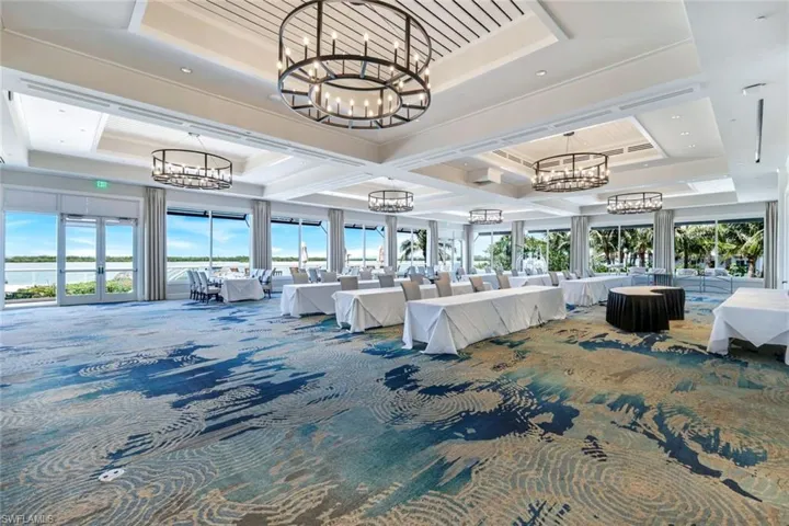 Common area featuring coffered ceiling