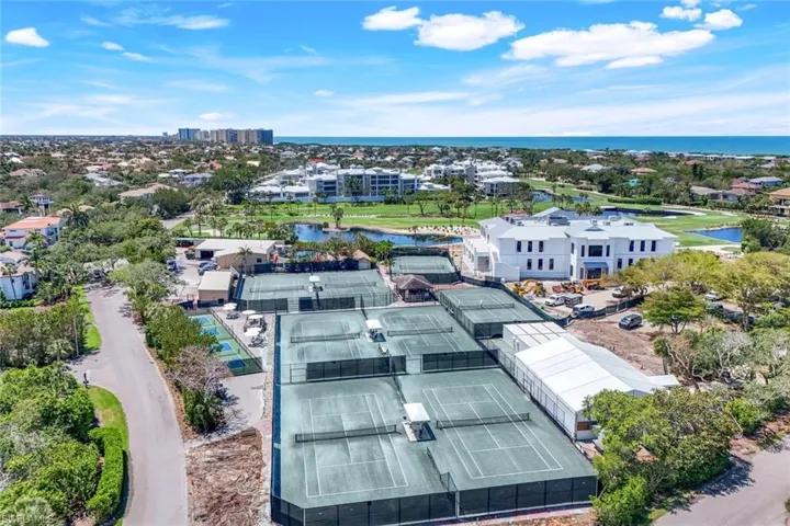 Aerial view of a large body of water