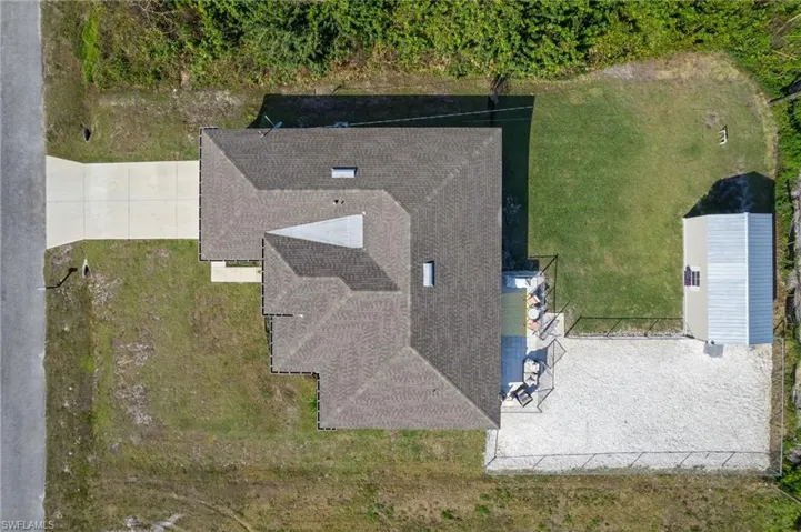 Aerial view of property