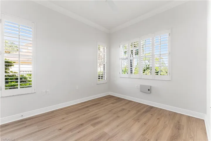 Nicely sized 2nd bedroom offers plantation shutters and lots of natural light!