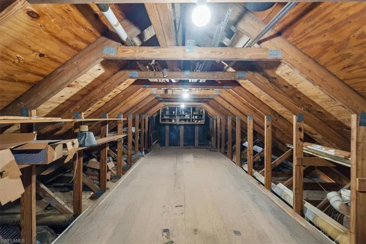 View of unfinished attic