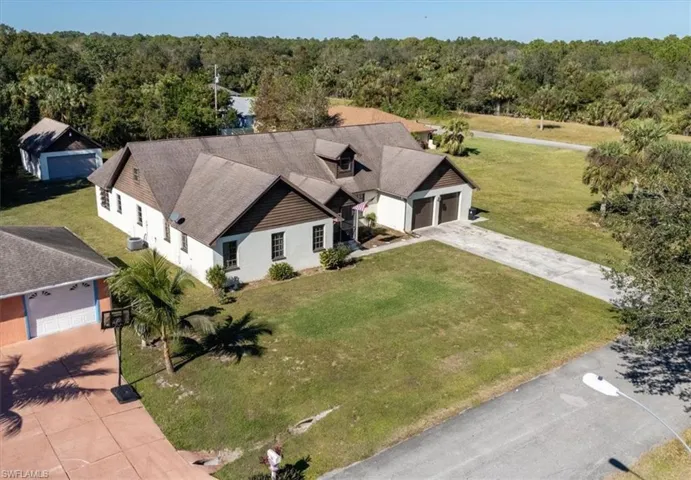 Birds eye view of property