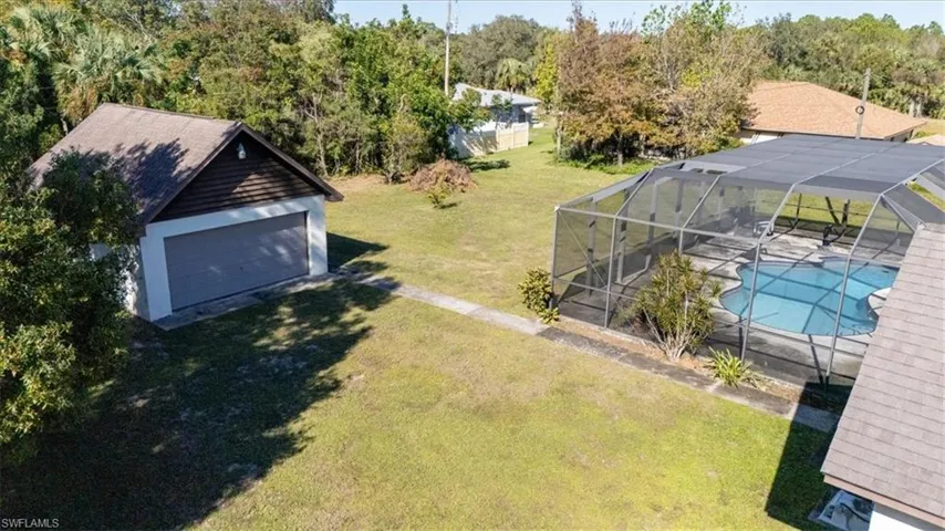 Birds eye view of property
