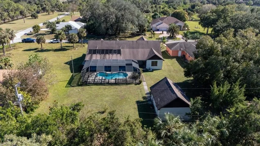Birds eye view of property