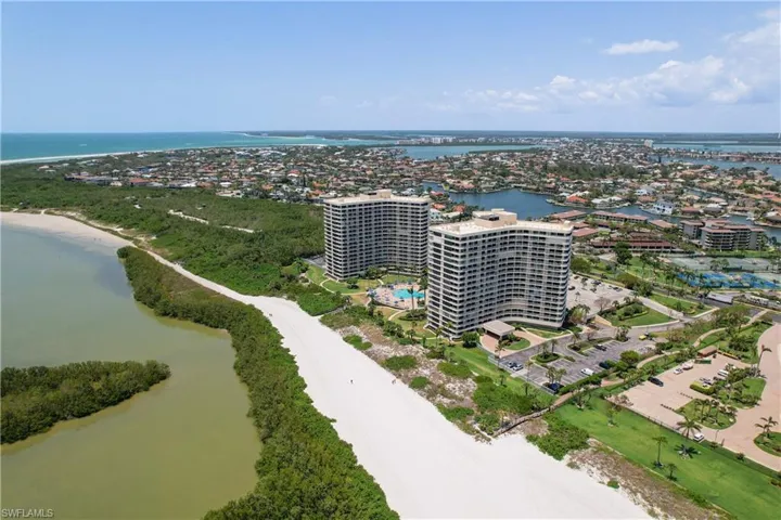 Drone / aerial view of a large body of water