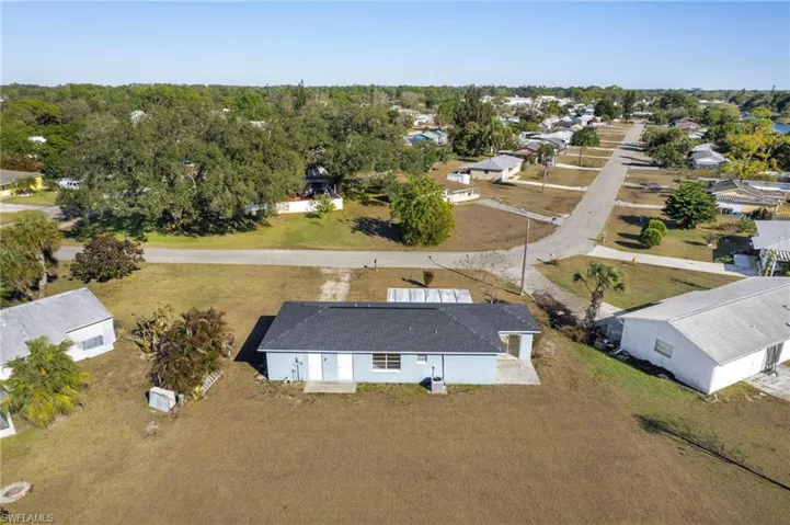 Aerial view of residential area