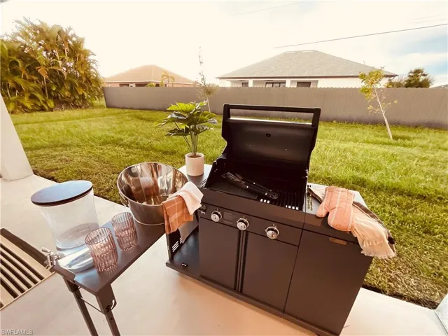 View of yard featuring a patio