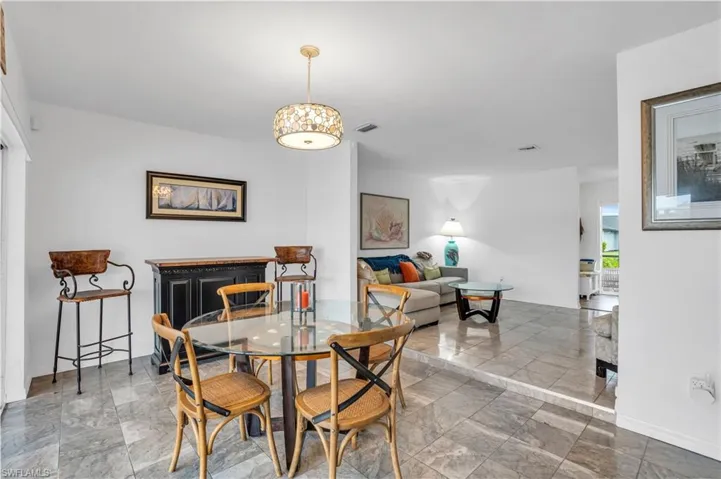 Dining space with visible vents