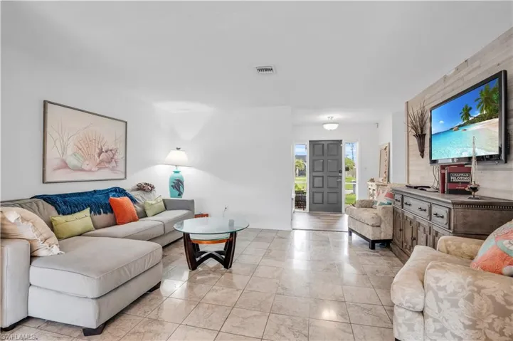 Living area featuring visible vents