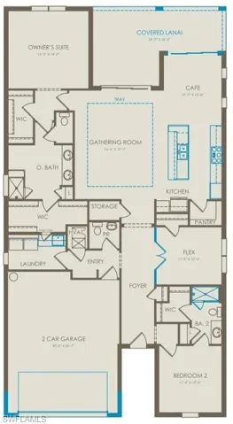 Floor plan with structural  options selected