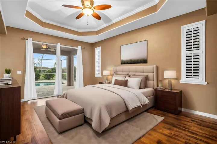 Virtually Staged Master Bedroom