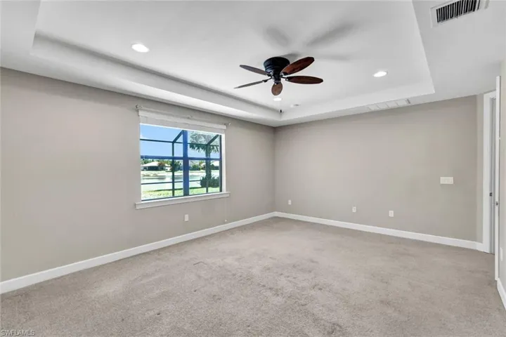 Master Bedroom with tray ceiling