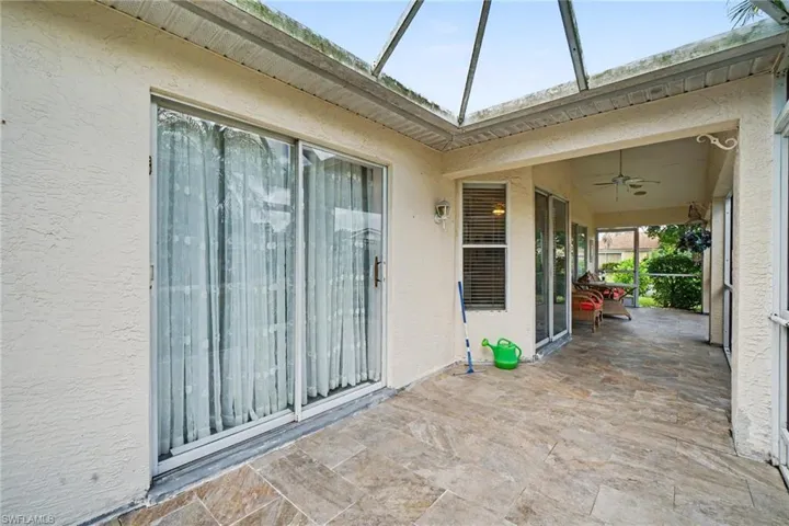screened patio with access from main BR